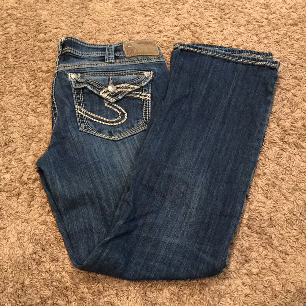 Silver jeans. Suki 17” surplus. W30/L31 med wash